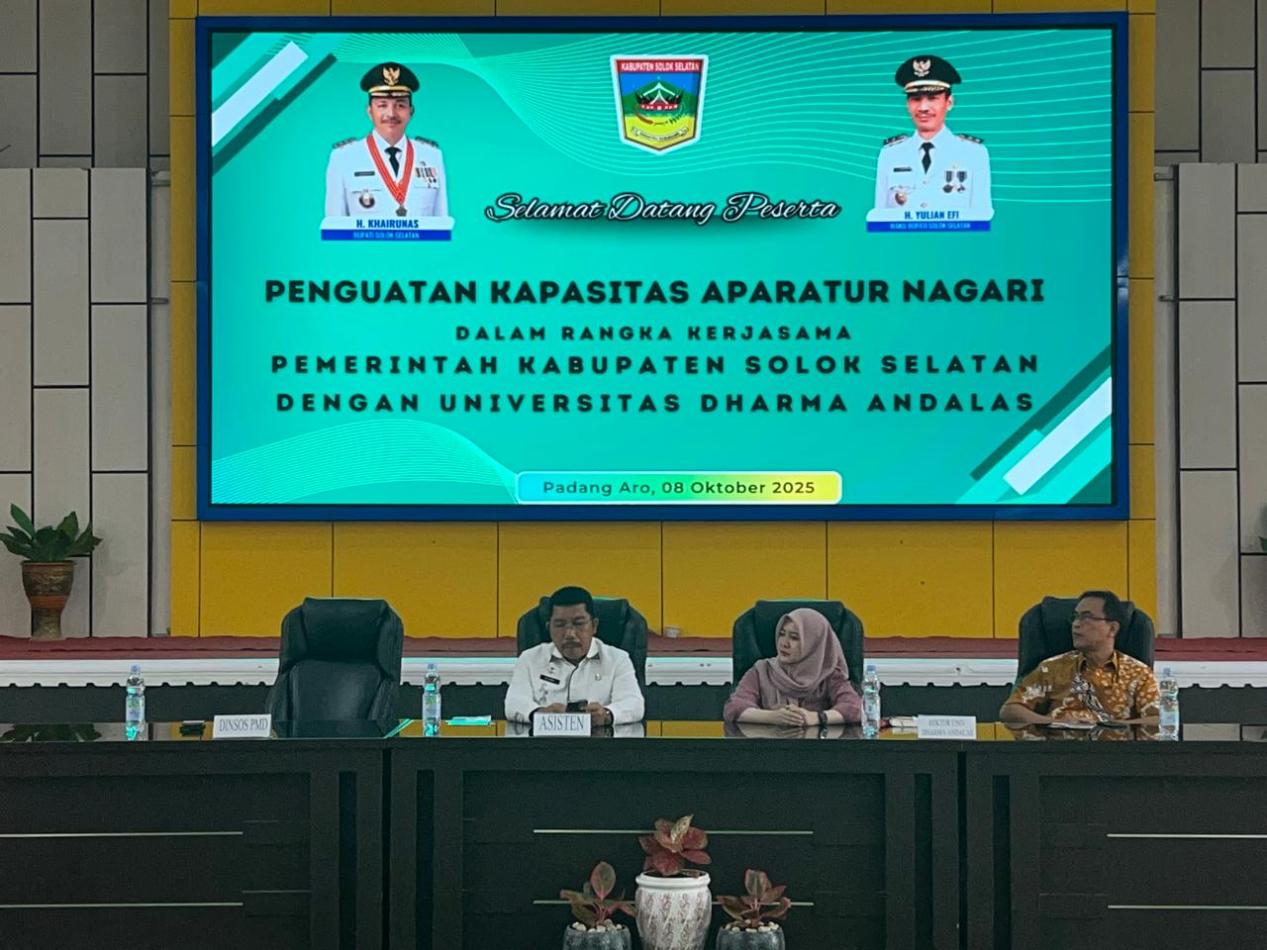 UNIDHA dan Pemkab Solok Selatan Gelar Penguatan Kapasitas Aparatur Nagari: Dorong Transformasi Digital dan Profesionalisme Pemerintahan Nagari