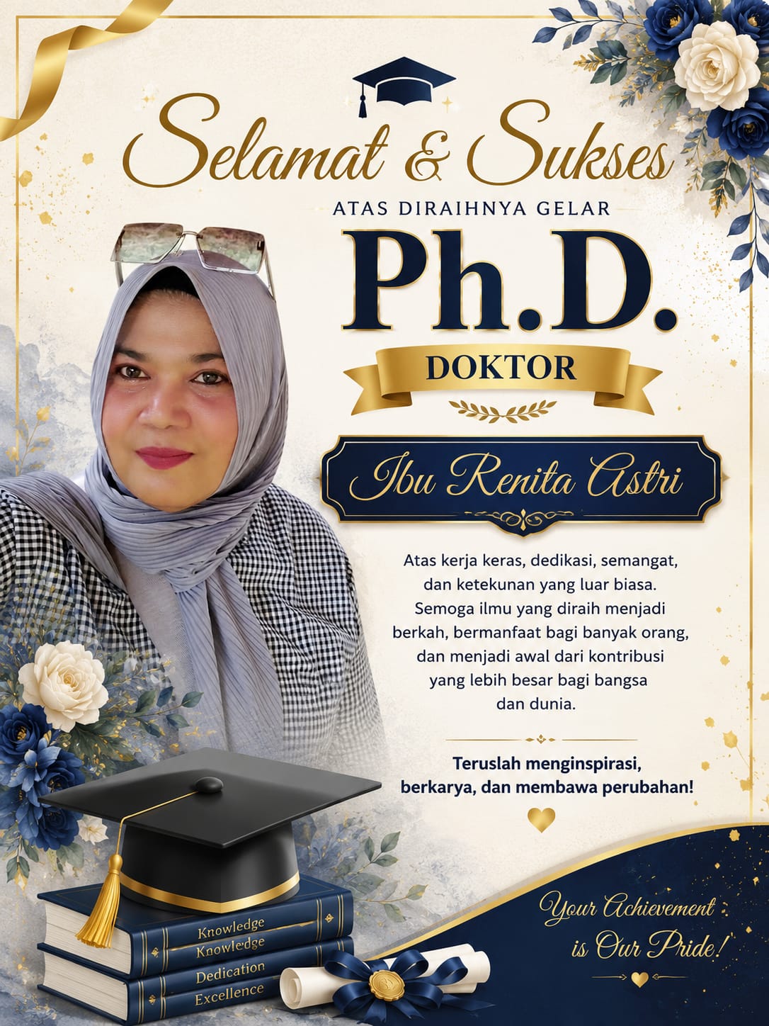 Dosen Prodi Sistem Informasi UNIDHA Raih Gelar Ph.D., Rektor dan Sivitas Akademika Sampaikan Apresiasi